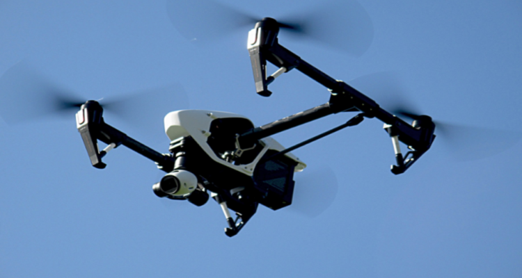 taking photos with a drone